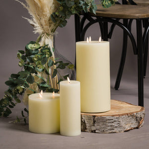 Luxe Collection Natural Glow 6 x 6 LED Ivory Candle