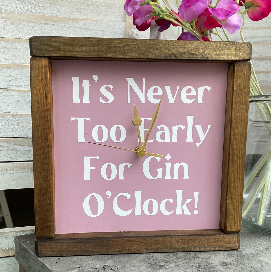 Gin O'clock Wooden Sign