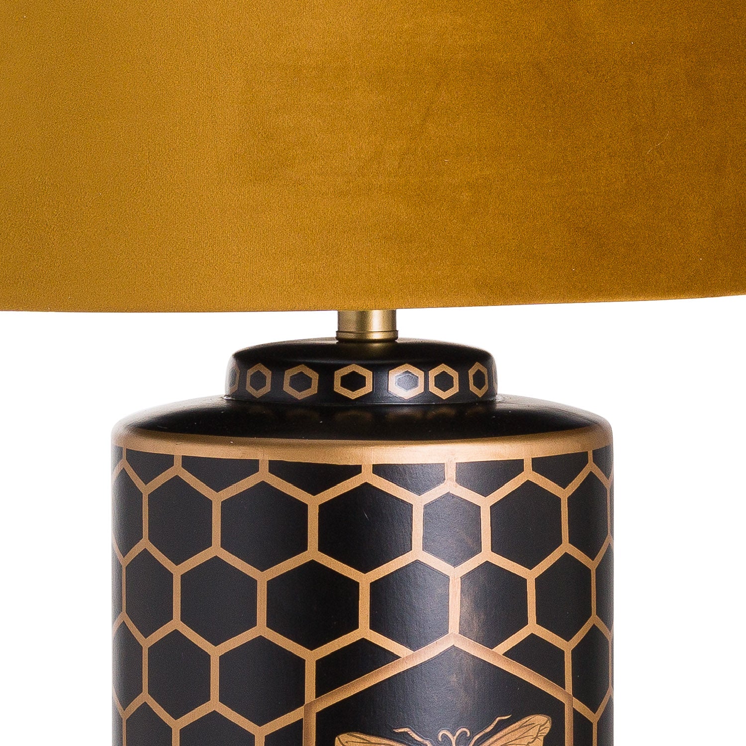 Harlow Bee Table Lamp With Mustard Shade