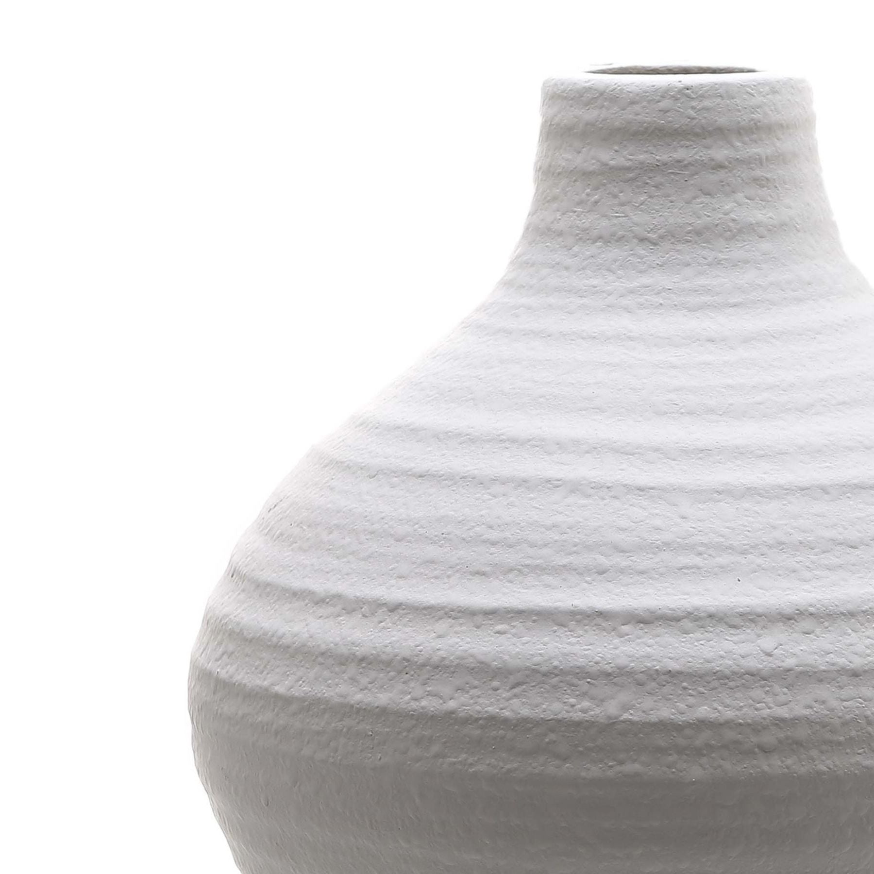 Amphora Matt White Ceramic Vase