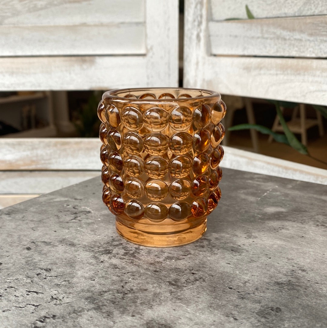 Orange Bubble Candle Holder