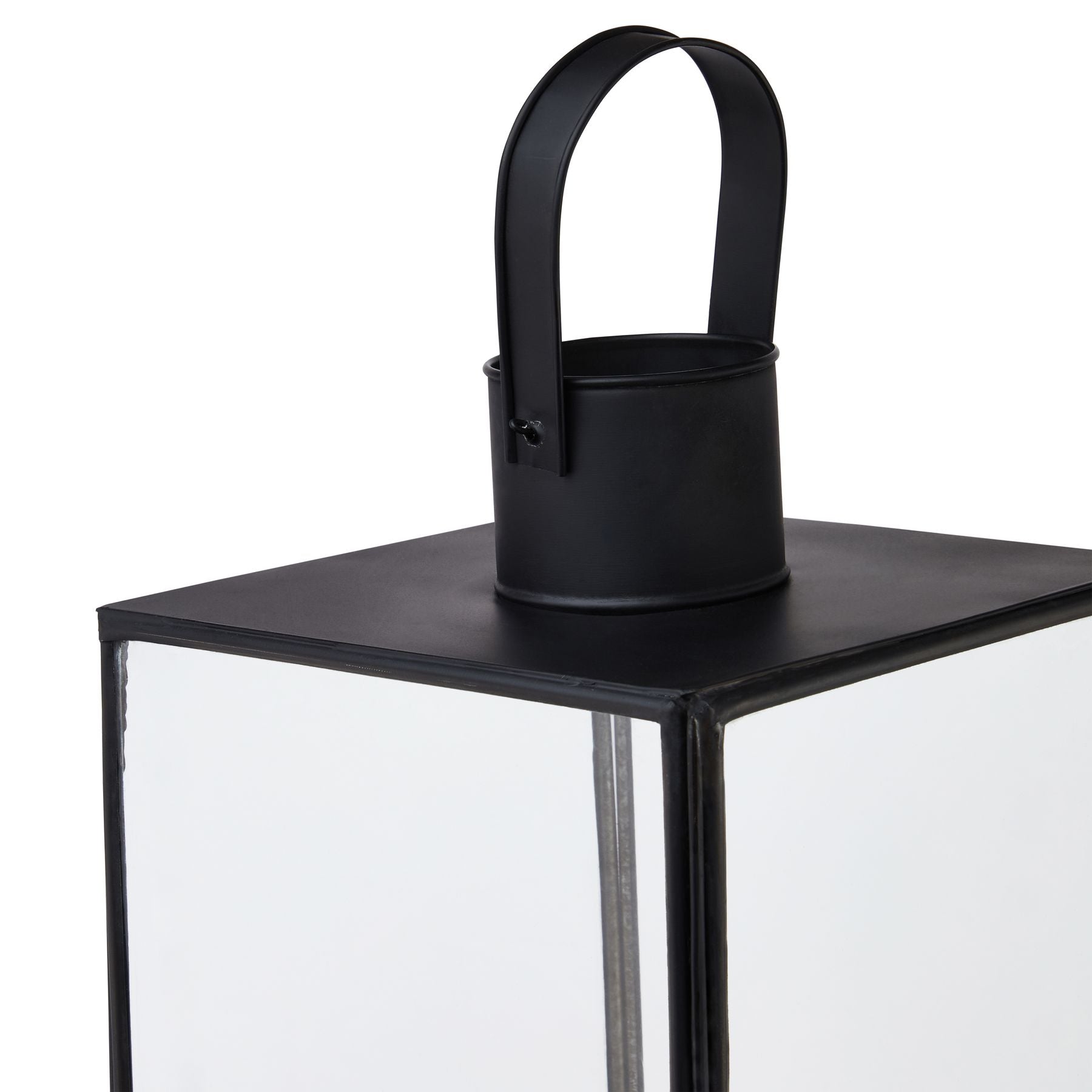 Flat Top Small Black Lantern