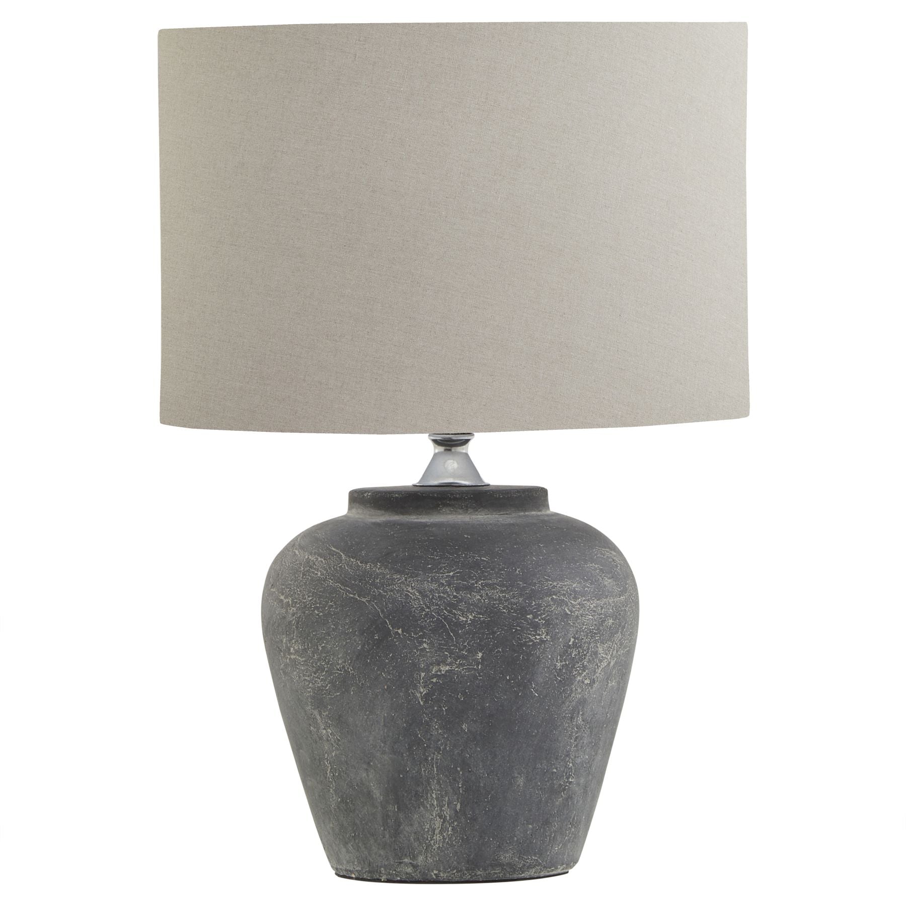 Amalfi Grey Table Lamp With Linen Shade