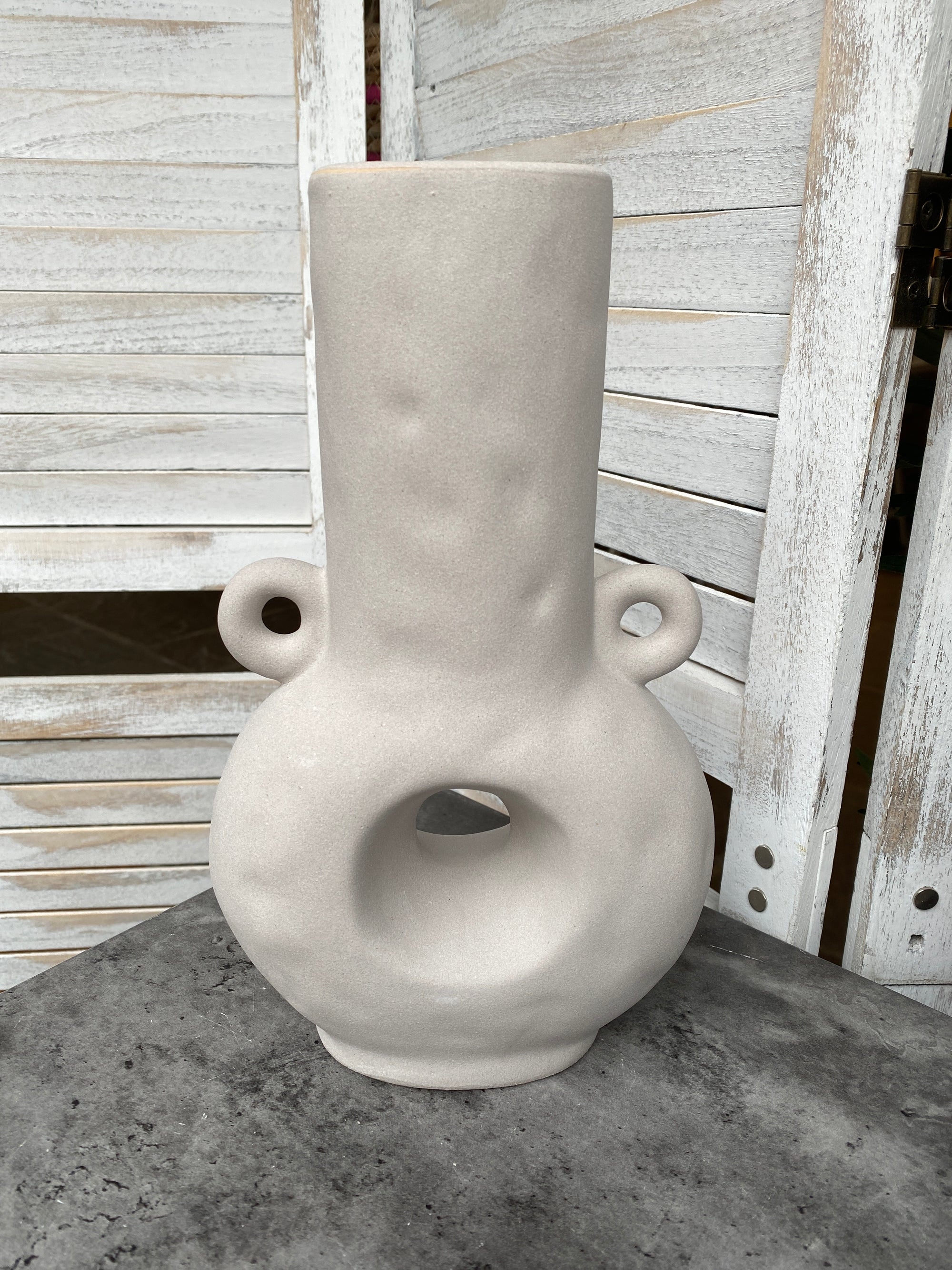 Light Grey Abstract Vase