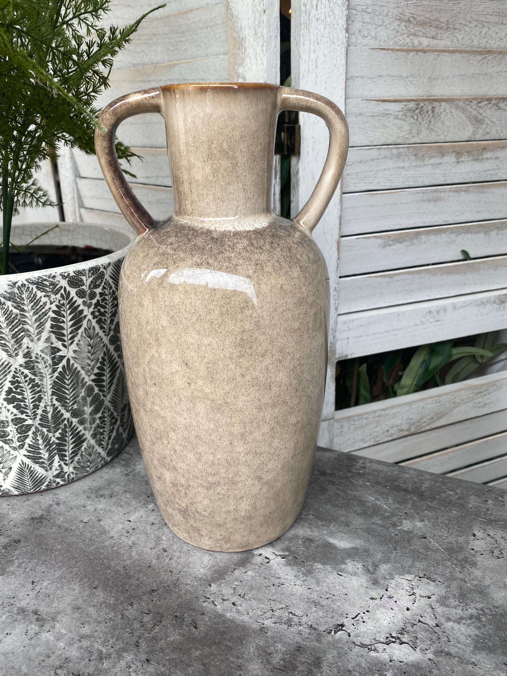 Reactive Glaze Latte Vase Large