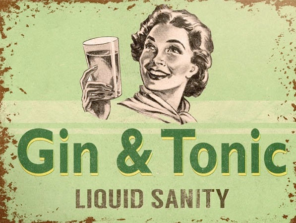 Liquid Sanity G&T Metal Sign