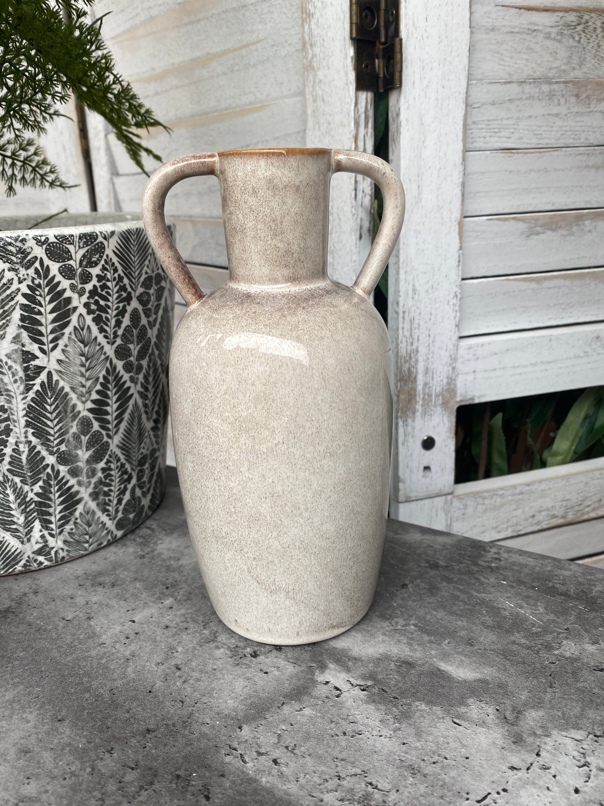 Reactive Glaze Eared Vase