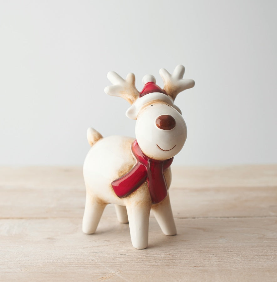 Red Nose Ceramic Reindeer