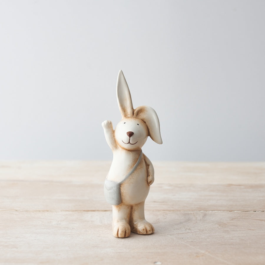 Rustic Bunny With Bag