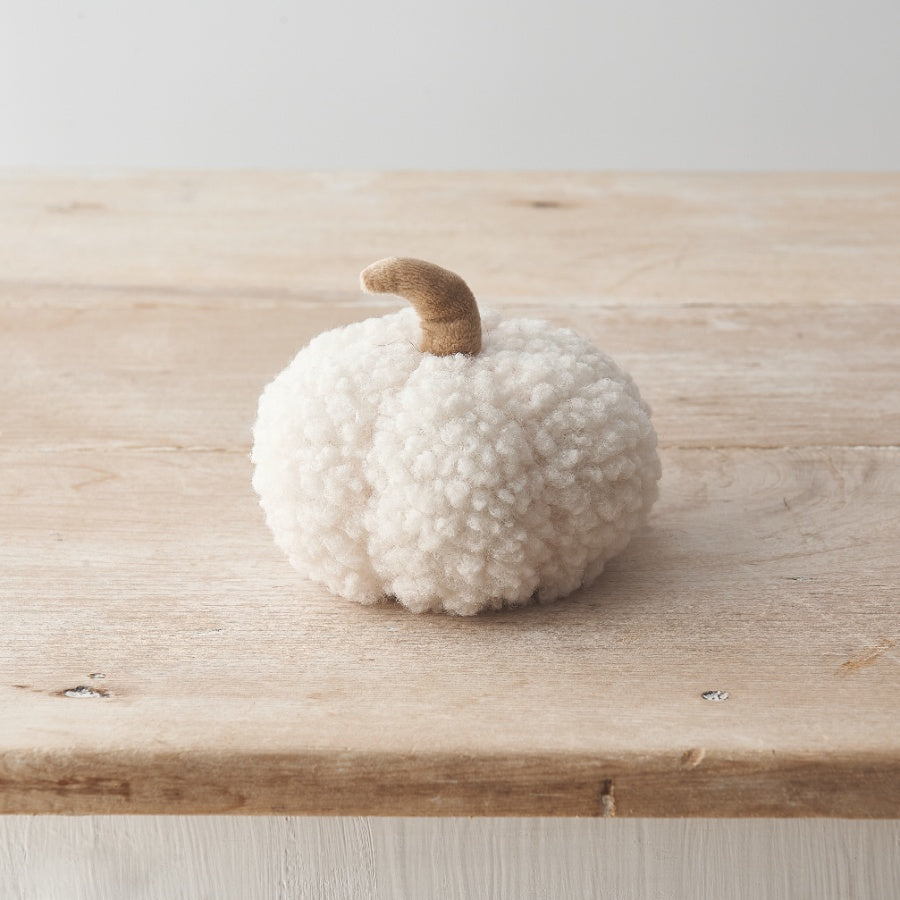 Small White Sherpa Pumpkin