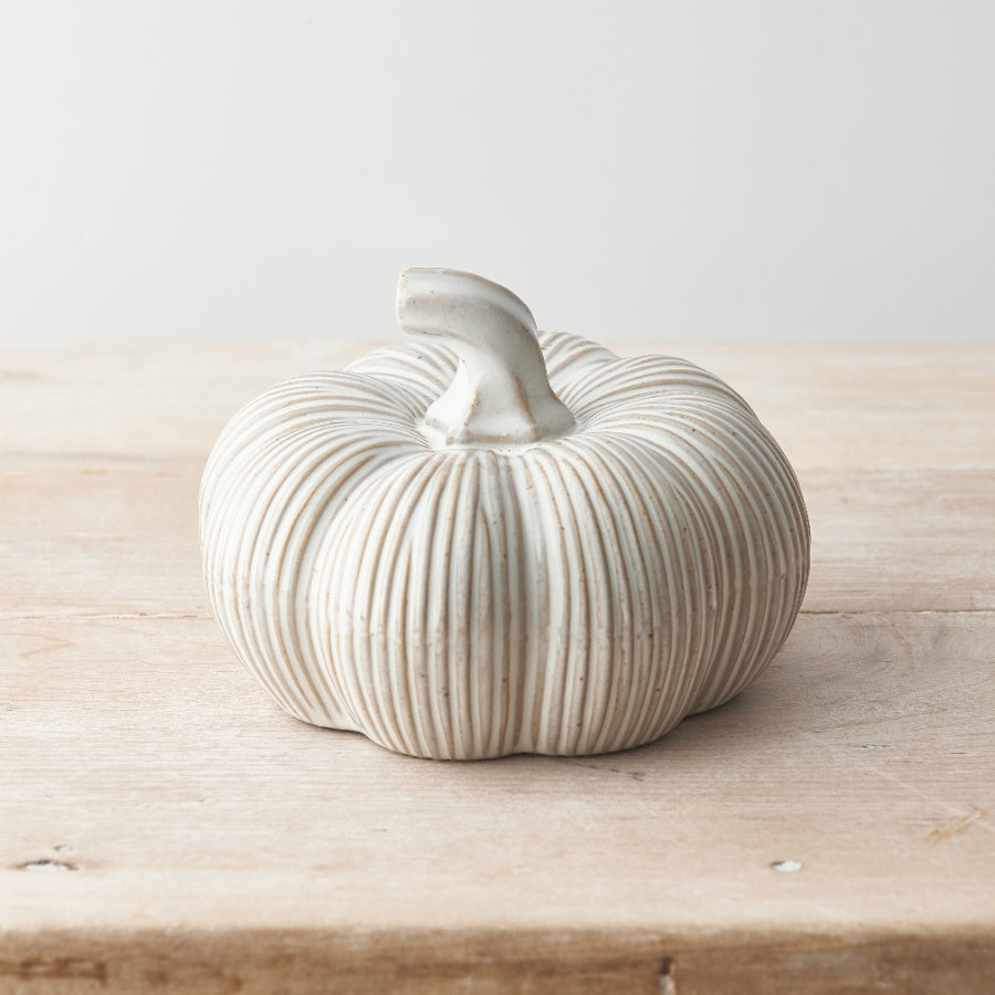 Large Reactive Glaze Pumpkin