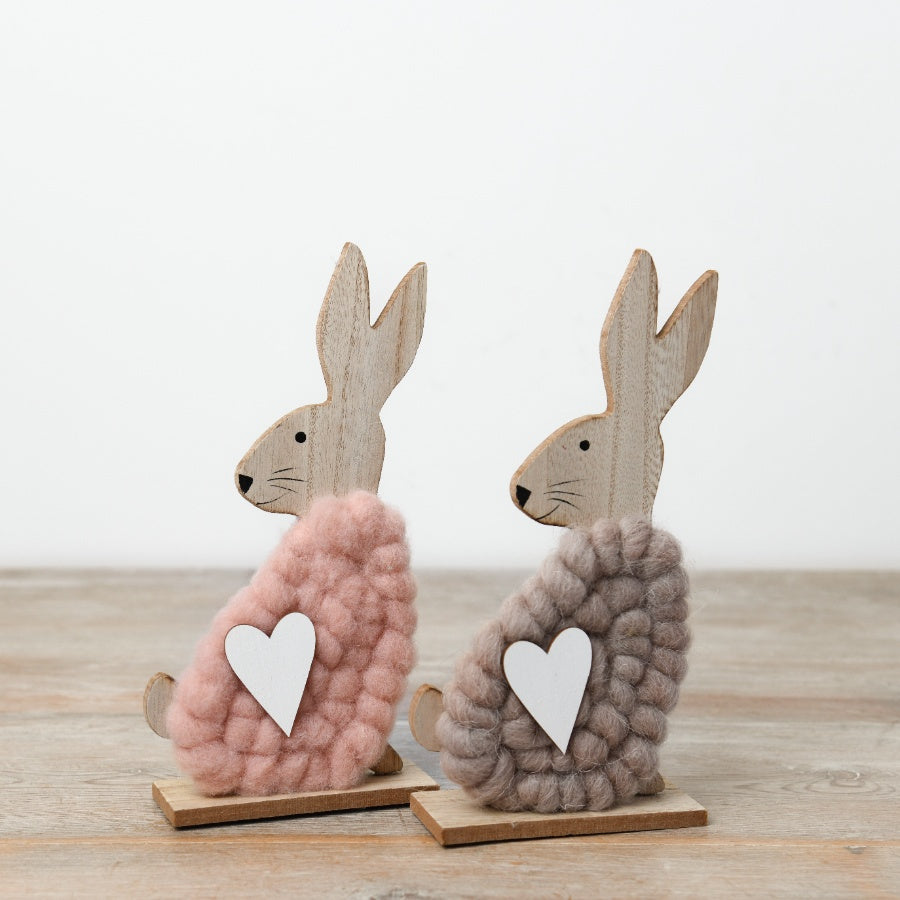 Small Wooden Rabbits