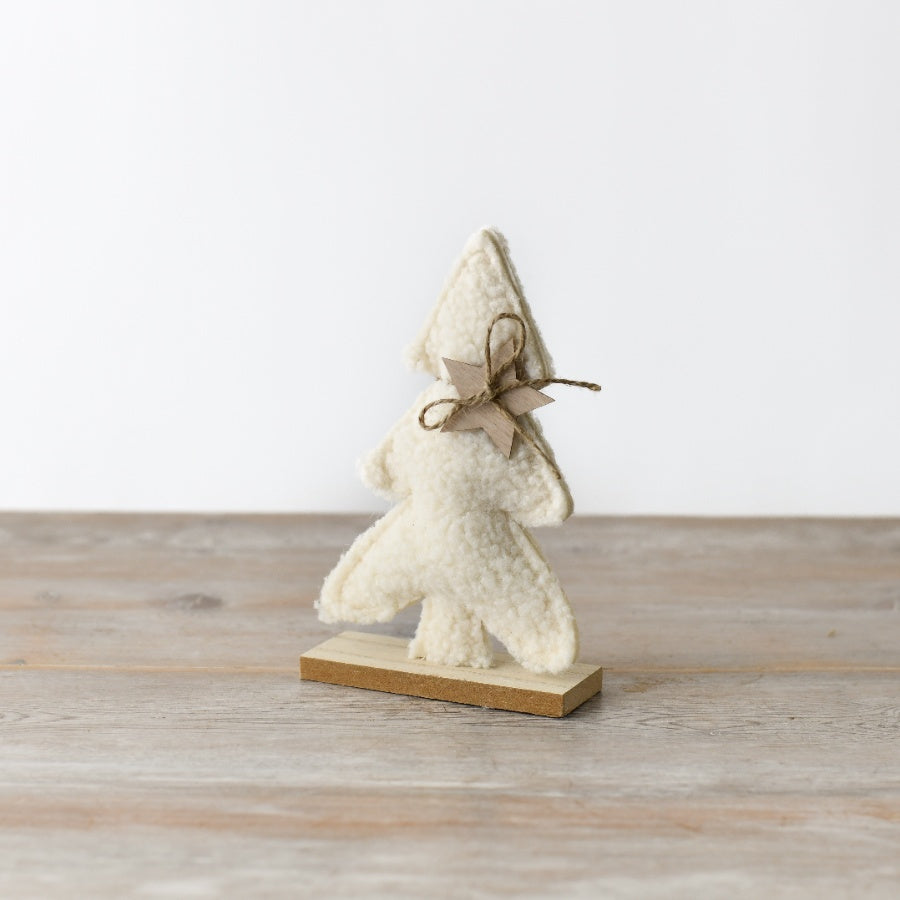 Small Sherpa Tree On Wooden Base