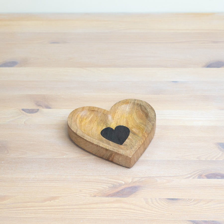 Small Wooden Heart Tray