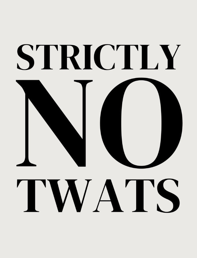 Strictly No T**ts Metal Sign