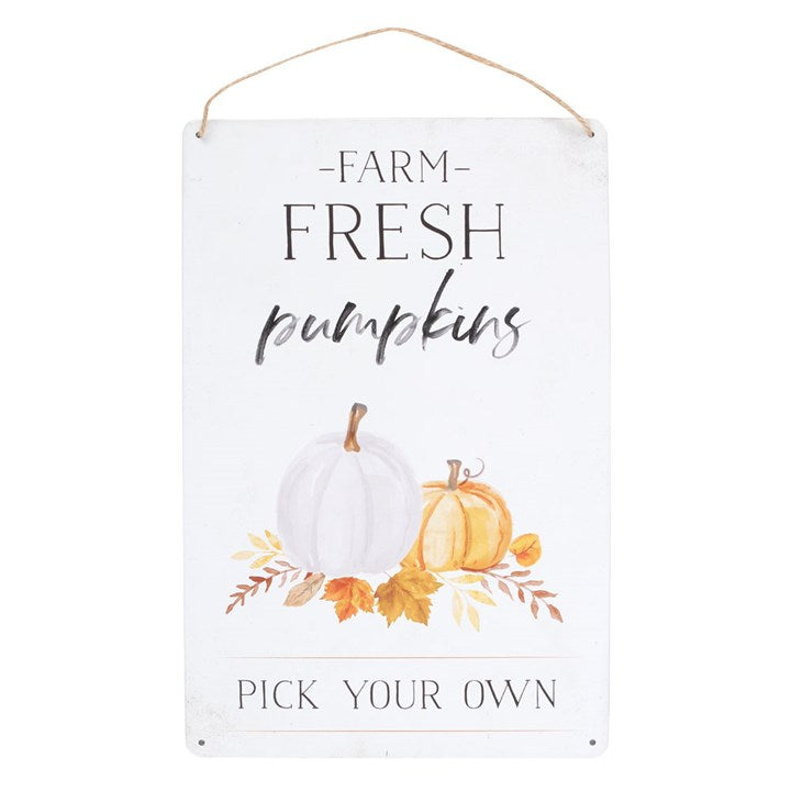 Fresh Farm Pumpkins Metal Sign