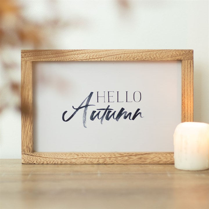 Hello Autumn Wooden Sign