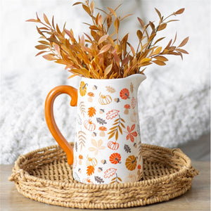 Autumn Leaves Ceramic Flower Jug