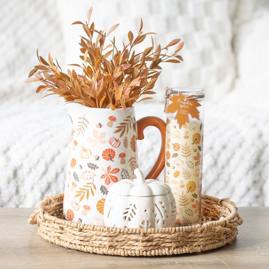 Autumn Leaves Ceramic Flower Jug