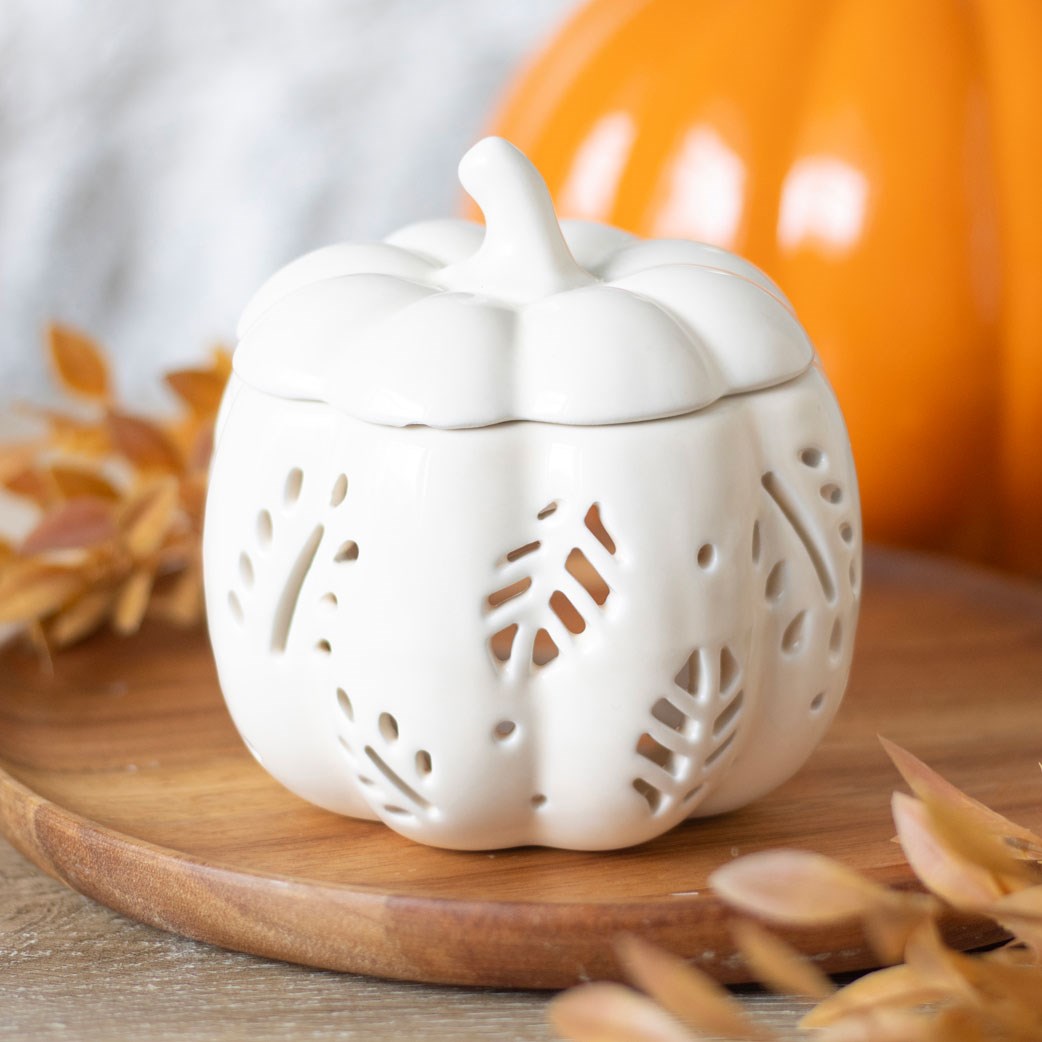 Off White Autumn Leaves Oil Burner