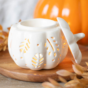 Off White Autumn Leaves Oil Burner