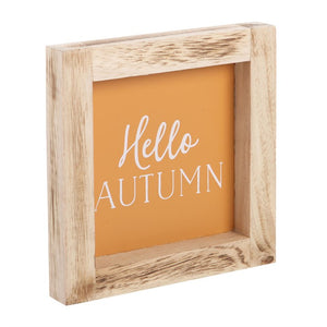 Orange Hello Autumn Sign