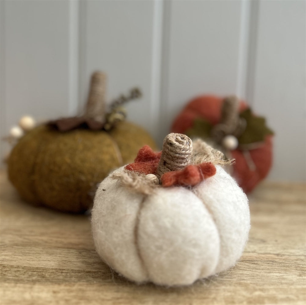 White Fabric Pumpkin