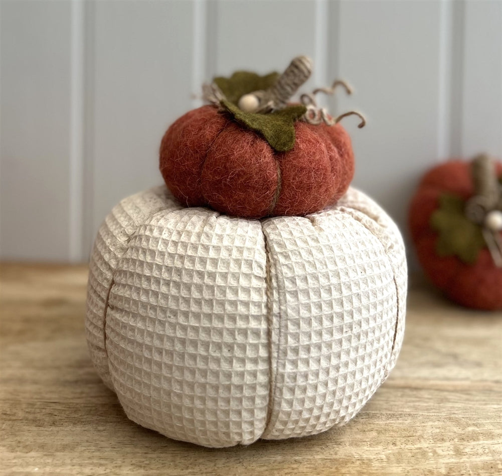 Double Stacked Fabric Pumpkin