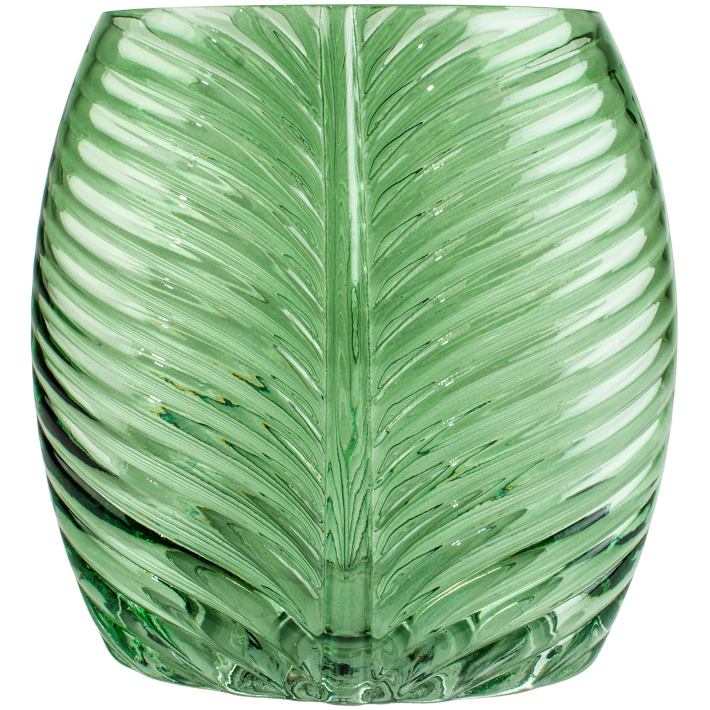 Leaf Glass Vase Green Large