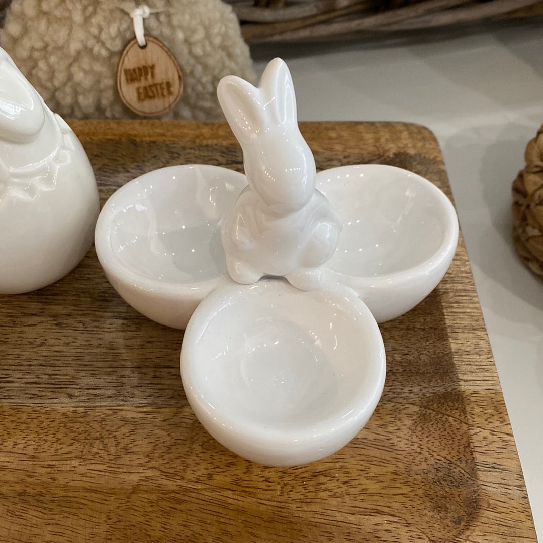 Three Egg Ceramic Rabbit Cup