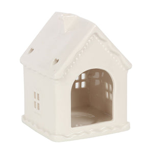 White Gingerbread House T-Light Holder