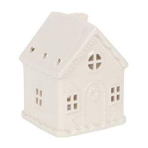 White Gingerbread House T-Light Holder