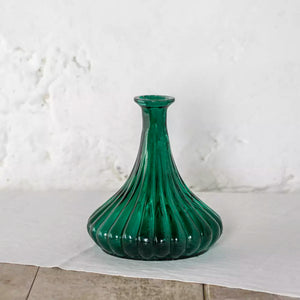 Scalloped Vase Forest Green