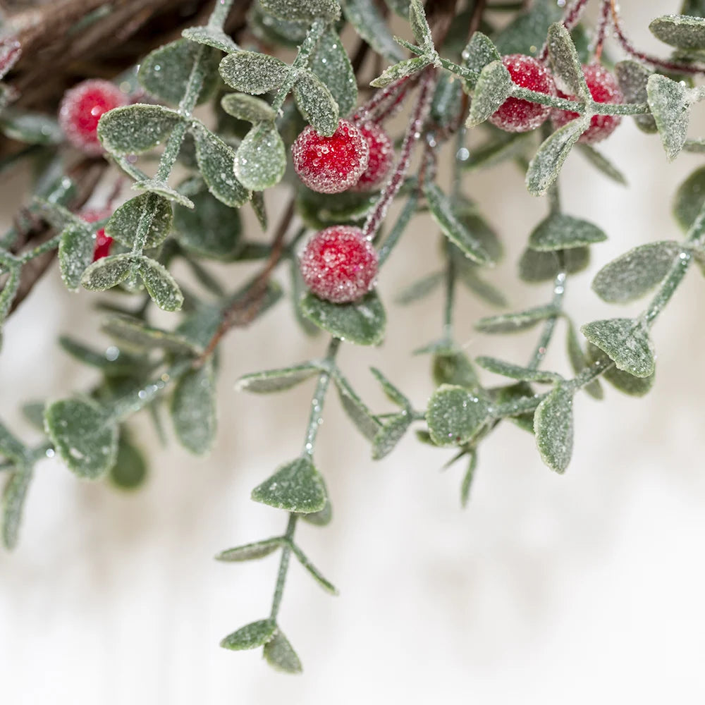 Frosted Winter Red Berry Wreath