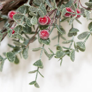 Frosted Winter Red Berry Wreath