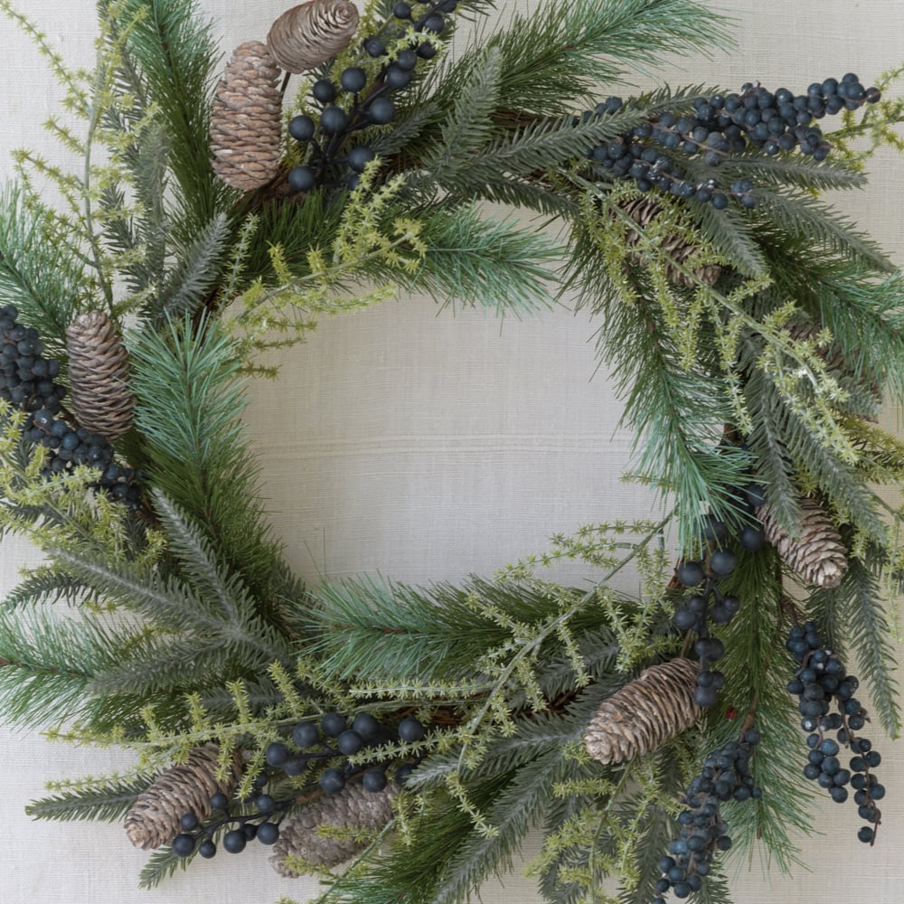 Blueberry & Fircone Wreath