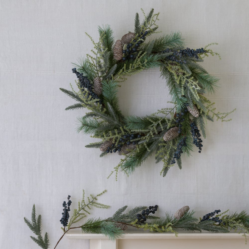 Blueberry & Fircone Wreath