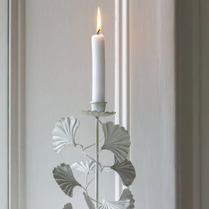 Ginkgo Candleholder Antique White