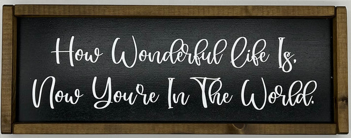 How Wonderful Life Is Sign