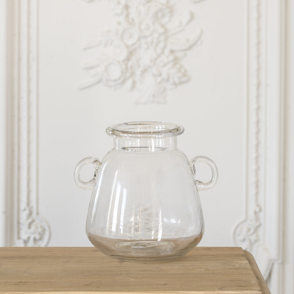 Clear Vase With Handles