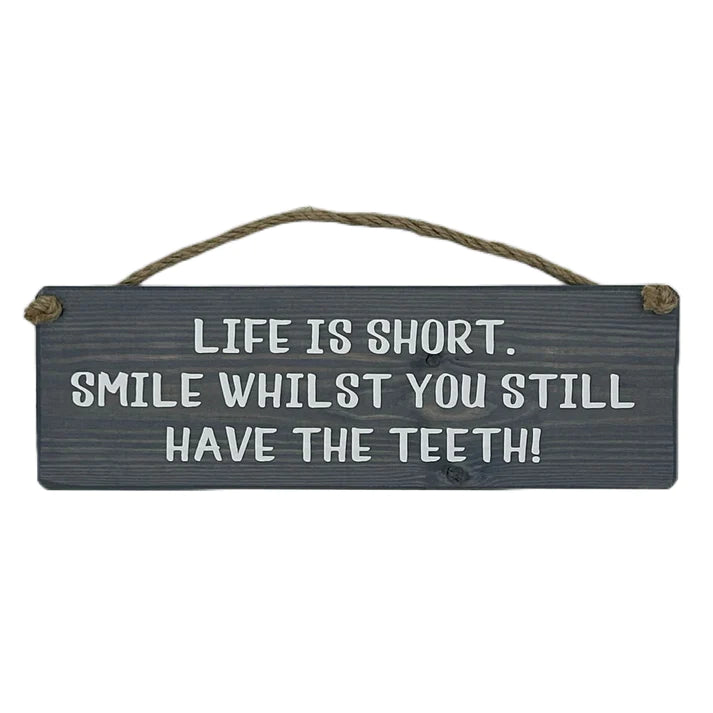 Life's Short Medium Rustic Plaque