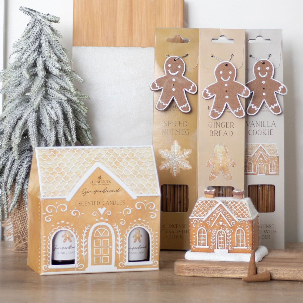 Set Of 2 Gingerbread Candles