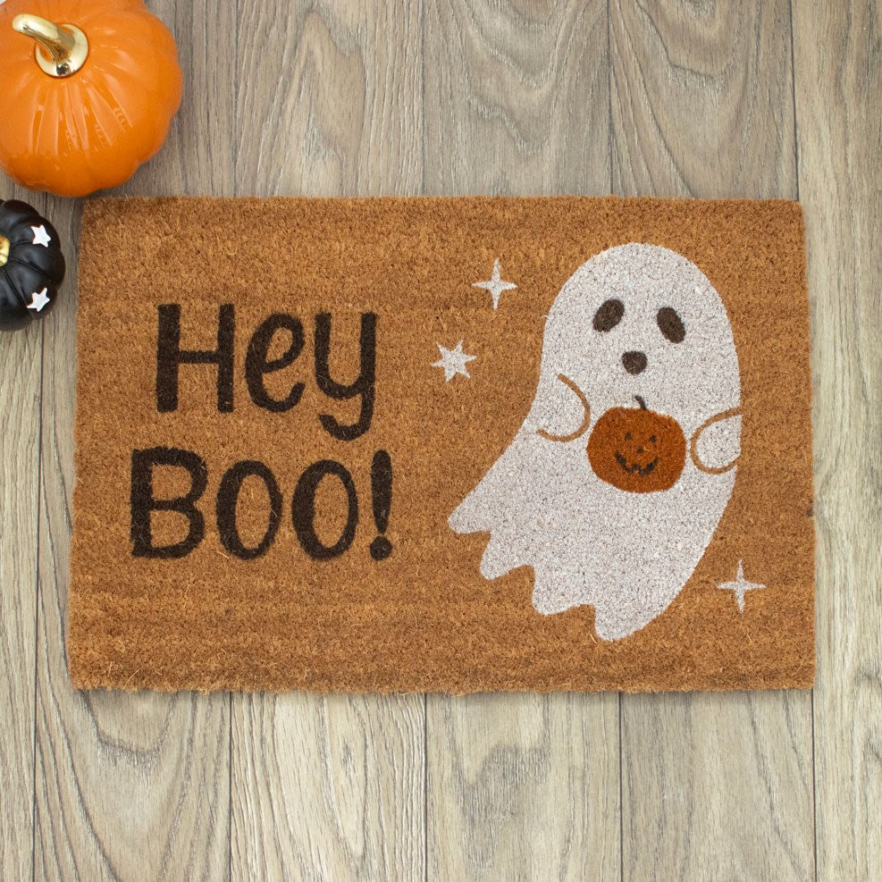 Hey Boo Natural Door Mat