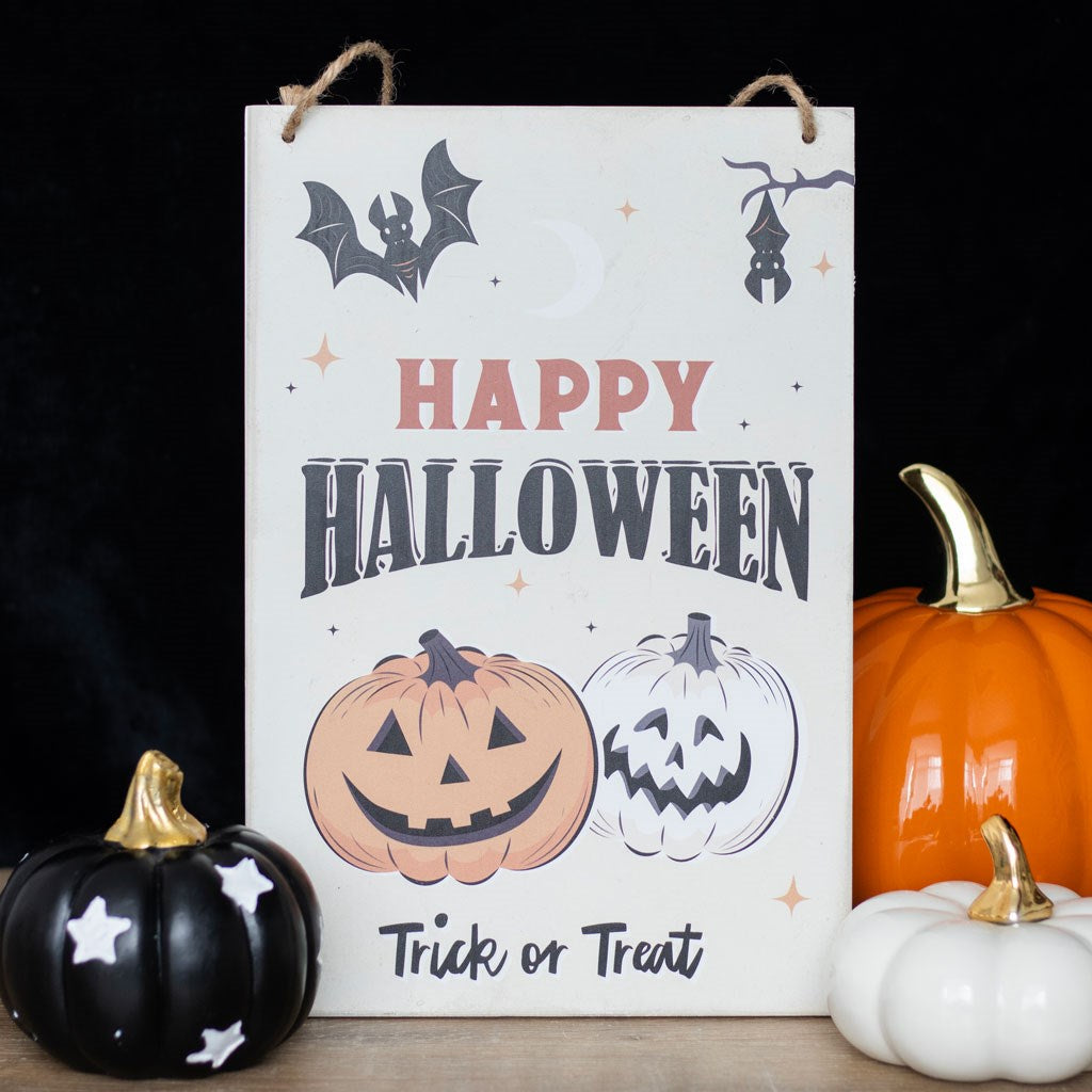 Spooky Pumpkin Hanging Sign