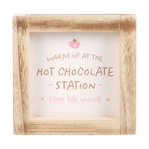 Hot Chocolate Station Framed Sign