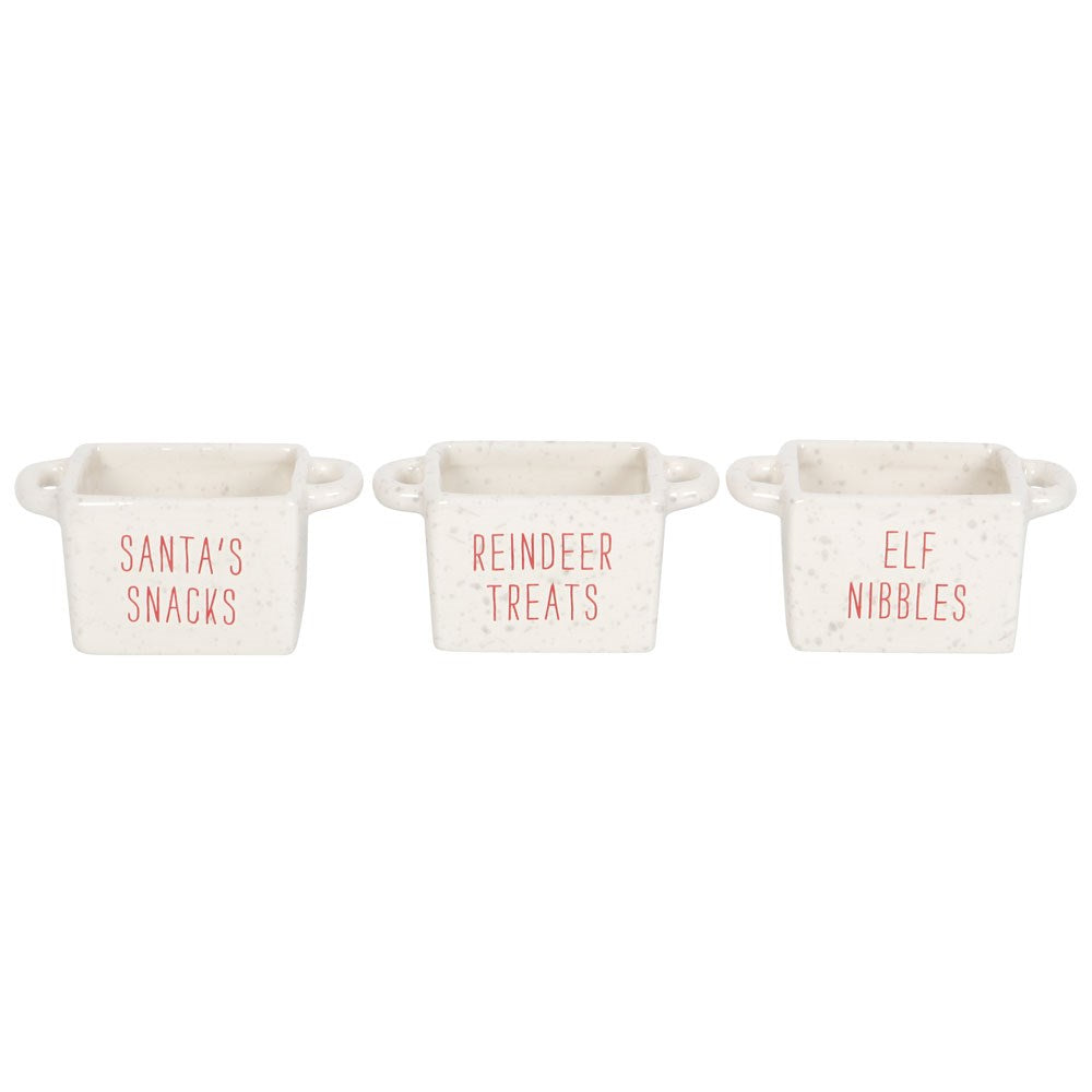 Set Of 3 Christmas Snack Bowls