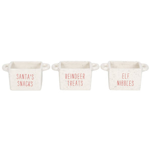 Set Of 3 Christmas Snack Bowls