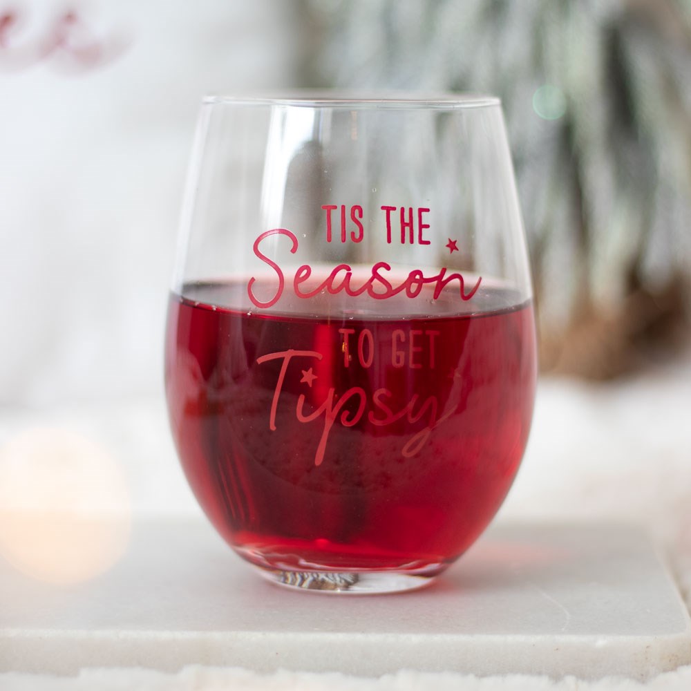 Tis The Season Wine Glass