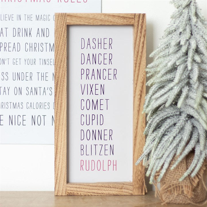 Reindeer Wooden Sign