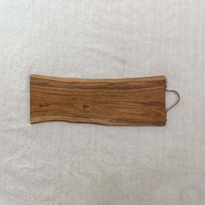Live Edge Serving Board with Leather Handle Medium